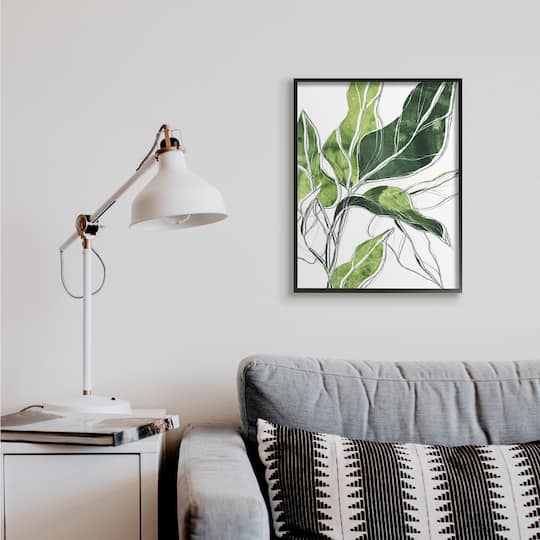 Stupell Industries Expressive Palm Linework Wall Art in Frame
